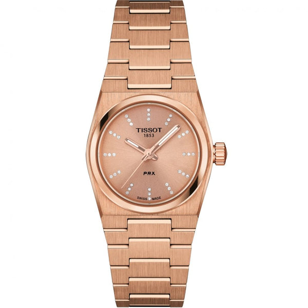 Tissot Ladies PRX 25mm Diamond Rose Gold PVD Quartz Watch