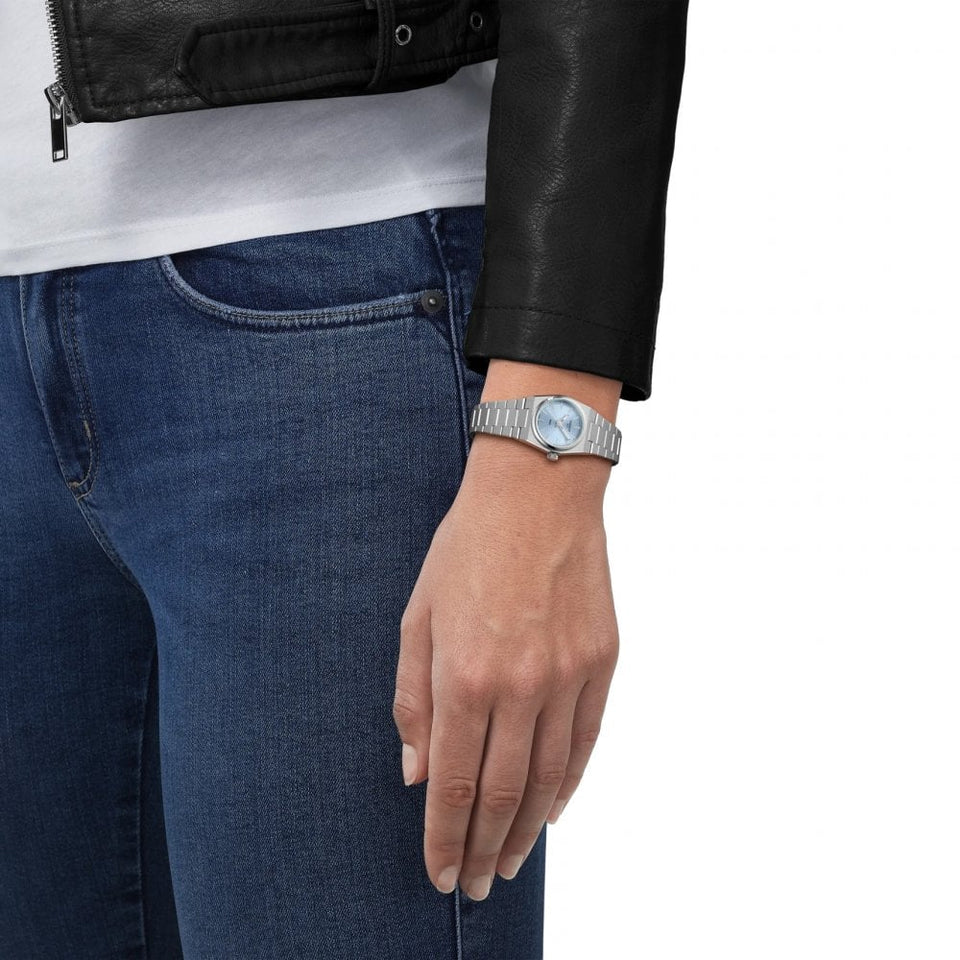 Tissot Ladies PRX 25mm Ice Blue Dial Quartz Watch