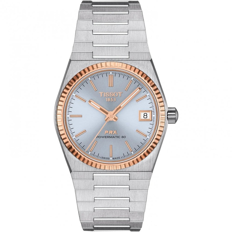 Tissot Ladies PRX 35mm Rose Gold Detail Powermatic 80 Watch