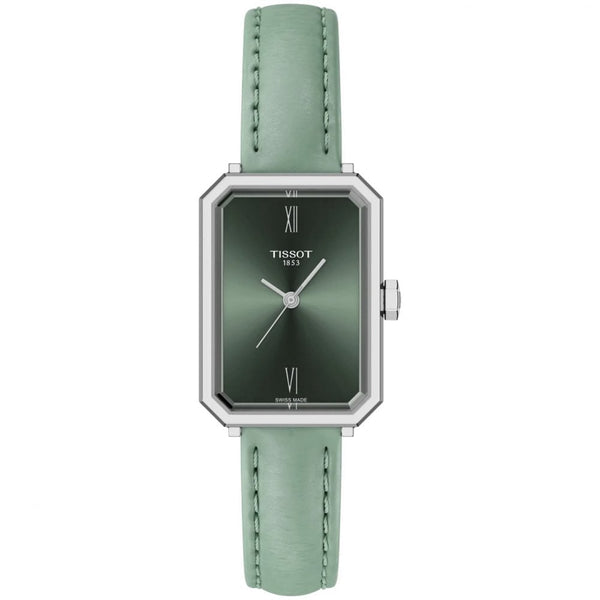Tissot Ladies SRV Sage Green Leather Strap Watch