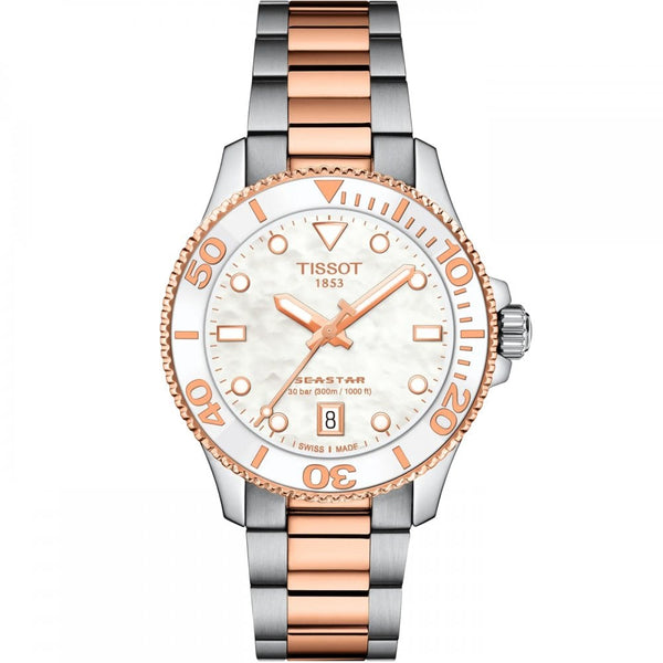 Tissot Ladies Seastar 1000 Quartz 36mm Two Tone Watch