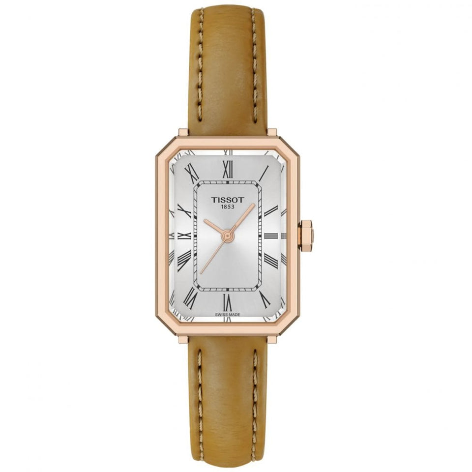 Tissot Ladies SRV 30mm Rose Gold Case Leather Strap Watch