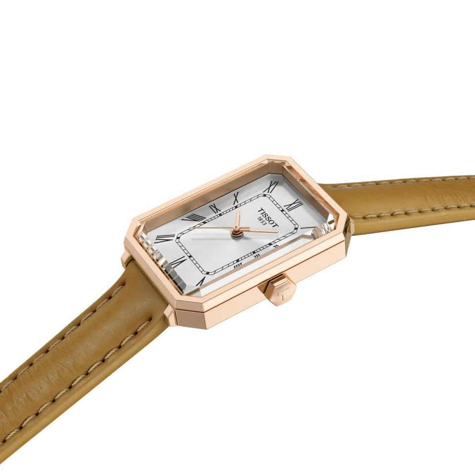 Tissot Ladies SRV 30mm Rose Gold Case Leather Strap Watch
