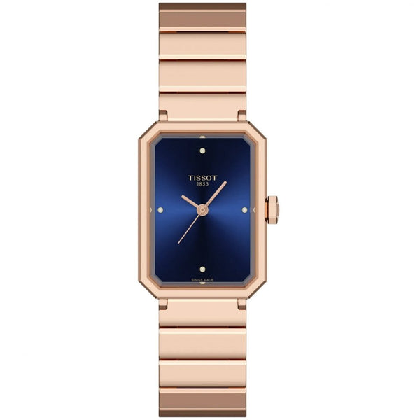 Tissot Ladies SRV 30mm Rose Gold Tone Blue Dial Watch