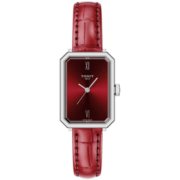 Tissot Ladies SRV Red Leather Strap Watch