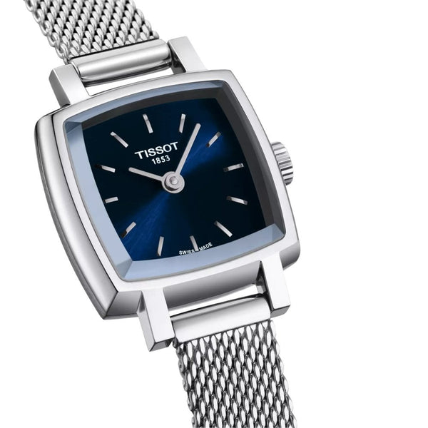 Tissot Lovely Square 20mm Mesh Bracelet Watch | Blue Dial