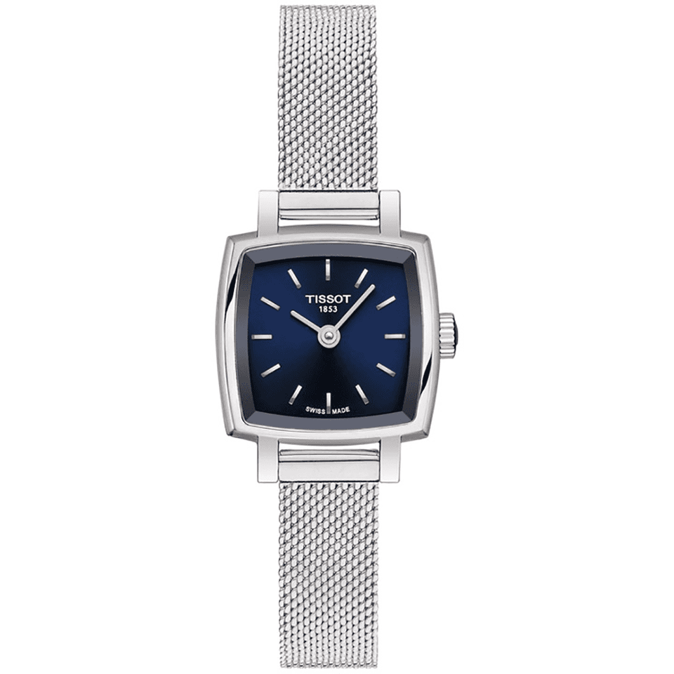 Tissot Lovely Square 20mm Mesh Bracelet Watch | Blue Dial