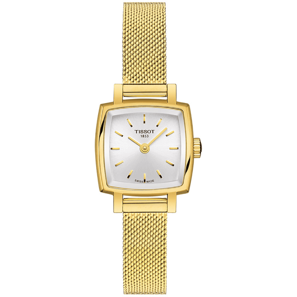 Tissot Lovely Square 20mm Mesh Bracelet Watch | Silver Dial