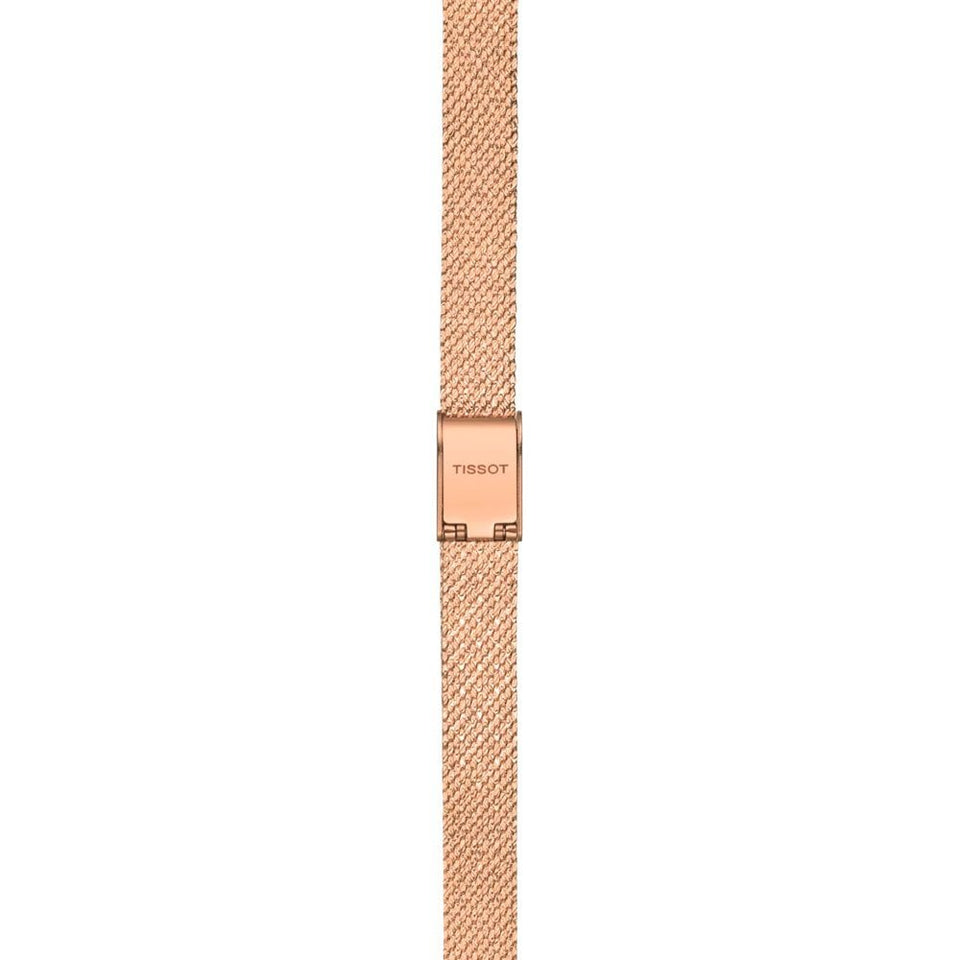 Tissot Lovely Square Diamond Set 20mm Watch | Rose Gold Colour