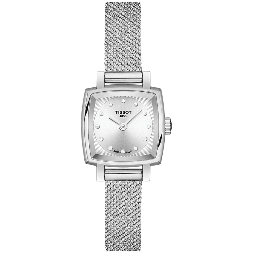 Tissot Lovely Square Diamond Set 20mm Watch | Silver Dial