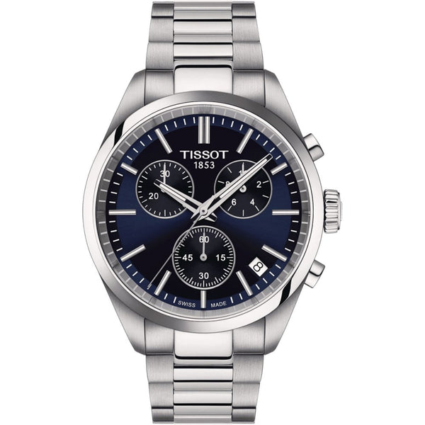 Tissot Men's 40mm PR 100 Chronograph Blue Dial Watch