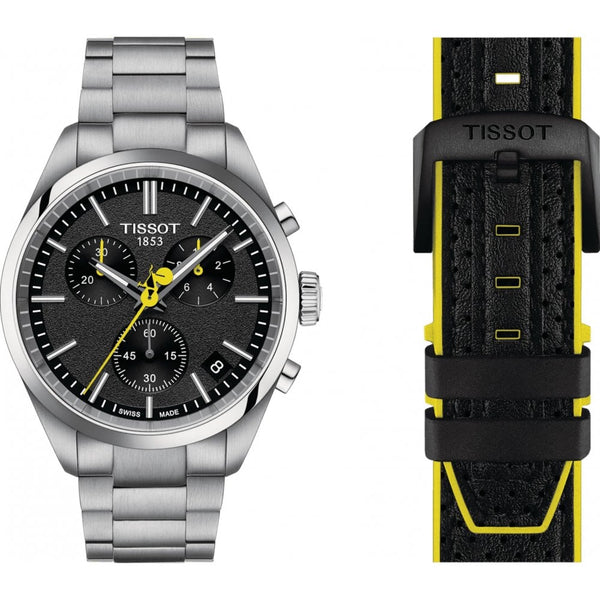 Tissot Men's 40mm PR 100 Tour De France Chronograph Black Dial Watch