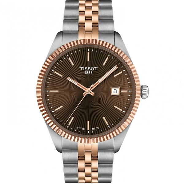 Tissot Men's Ballade 40mm Brown & Rose Quartz Watch