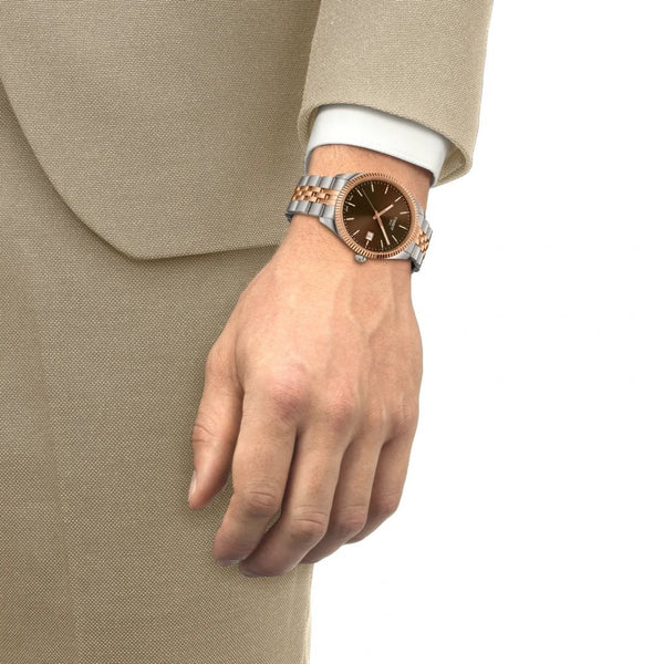 Tissot Men's Ballade 40mm Brown & Rose Quartz Watch