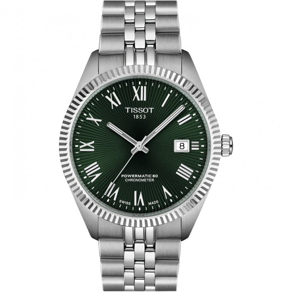 Tissot Men's Ballade Green Dial Powermatic 80 COSC Watch