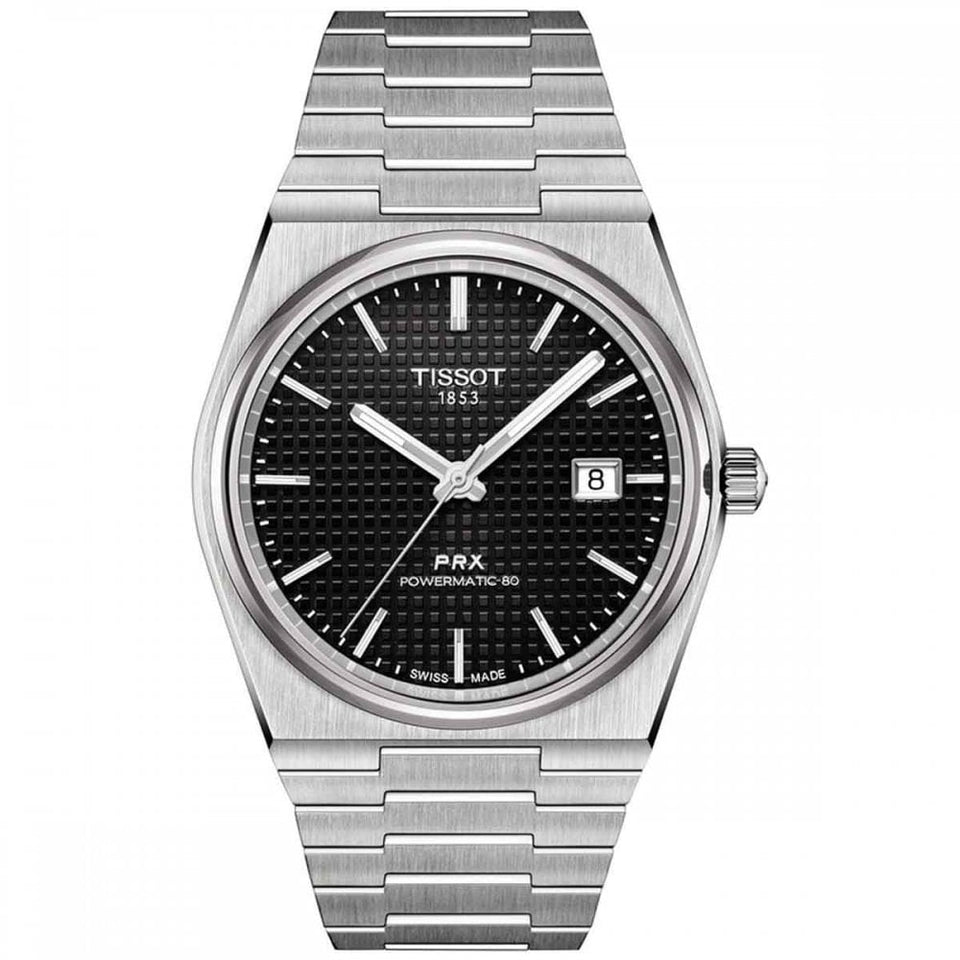 Tissot Men's Black Dial 39.5mm PRX Powermatic Watch