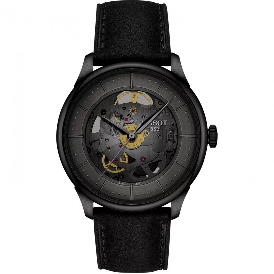 Tissot Men's Chemin Des Tourelles Skeleton 39mm Watch