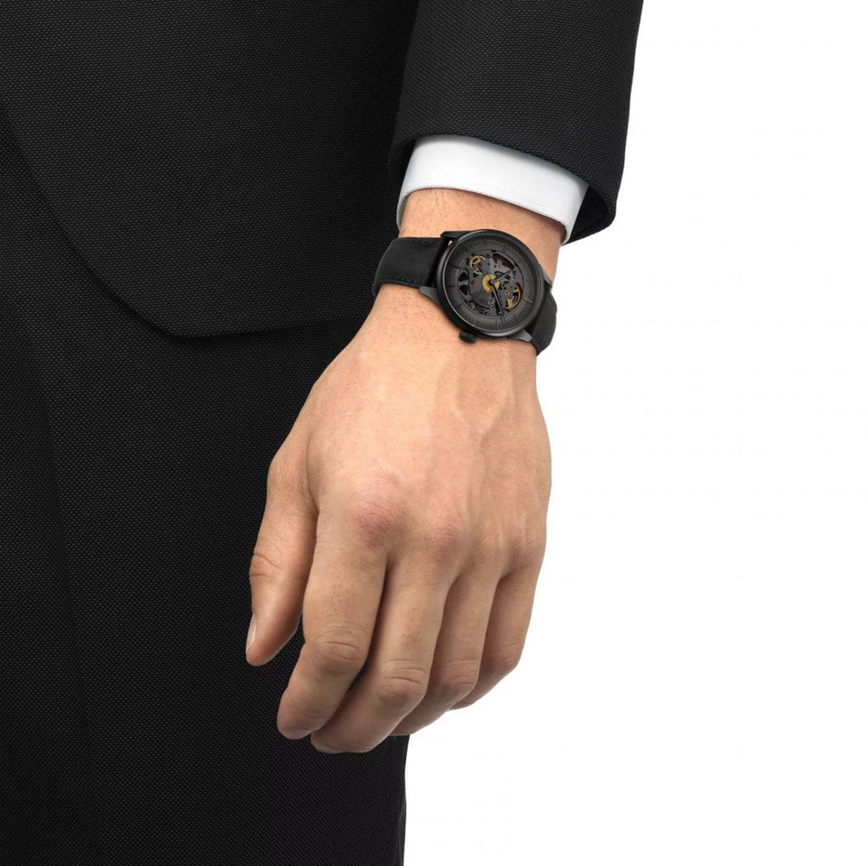 Tissot Men's Chemin Des Tourelles Skeleton 39mm Watch