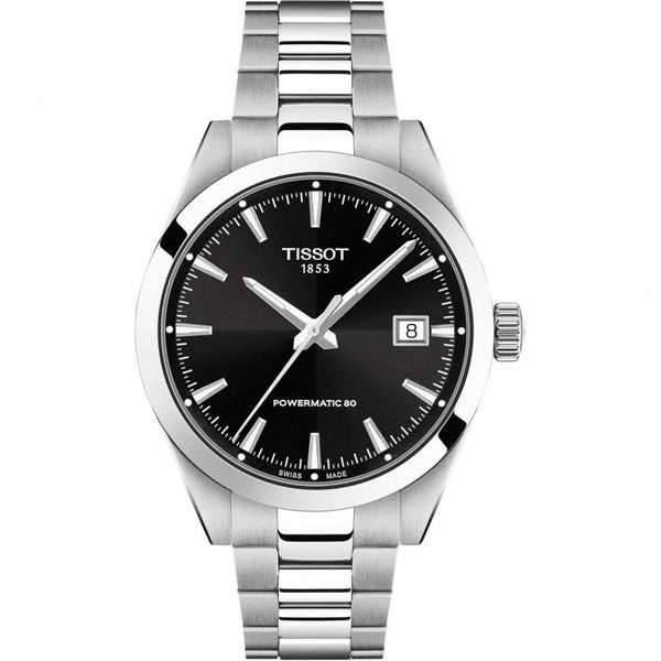 Tissot Men's Gentleman 38mm Powermatic 80 Black Watch
