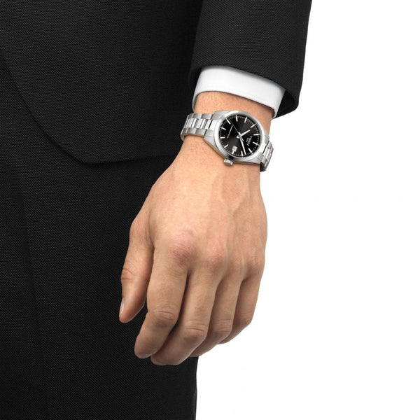 Tissot Men's Gentleman 38mm Powermatic 80 Black Watch