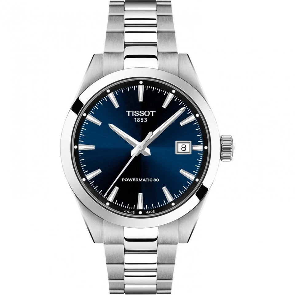 Tissot Men's Gentleman 38mm Powermatic 80 Blue Watch