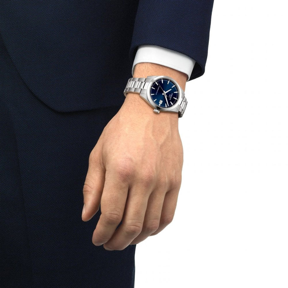 Tissot Men's Gentleman 38mm Powermatic 80 Blue Watch