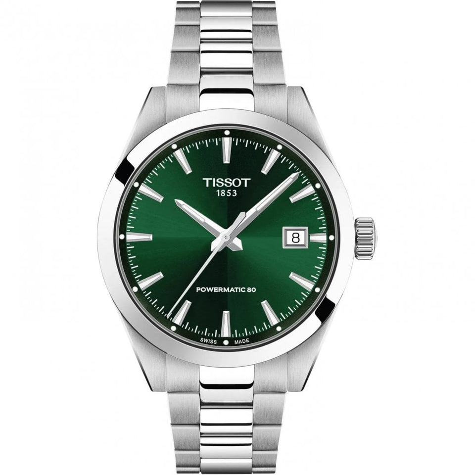 Tissot Men's Gentleman 38mm Powermatic 80 Green Watch