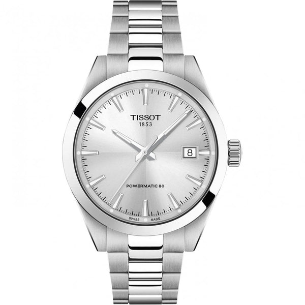 Tissot Men's Gentleman 38mm Powermatic 80 Silver Watch