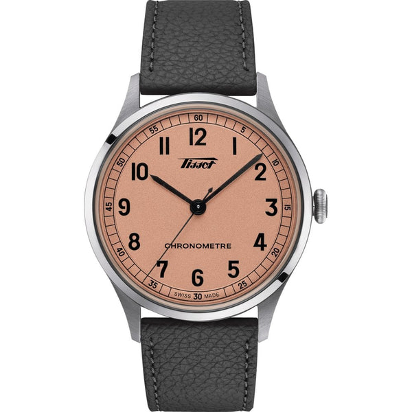Tissot Men's HERITAGE 1938 Grey Leather Chronometer Watch