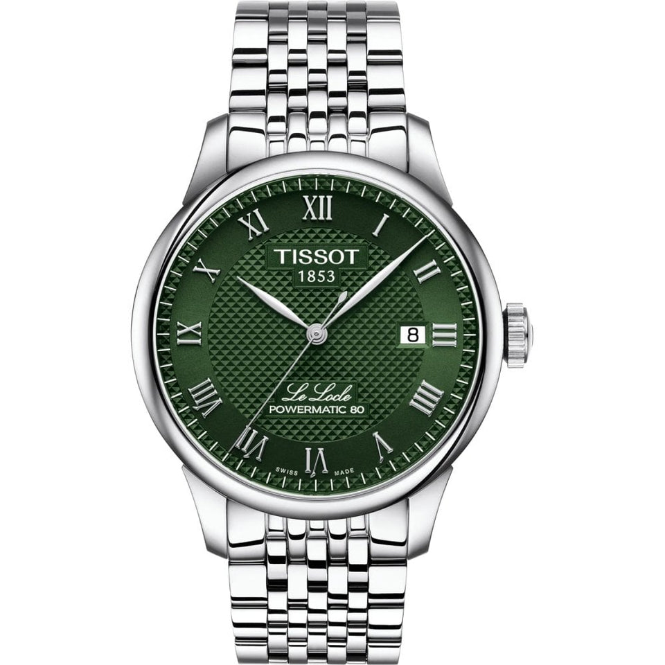 Tissot Men's Le Locle Powermatic 80 39mm Green Dial Watch