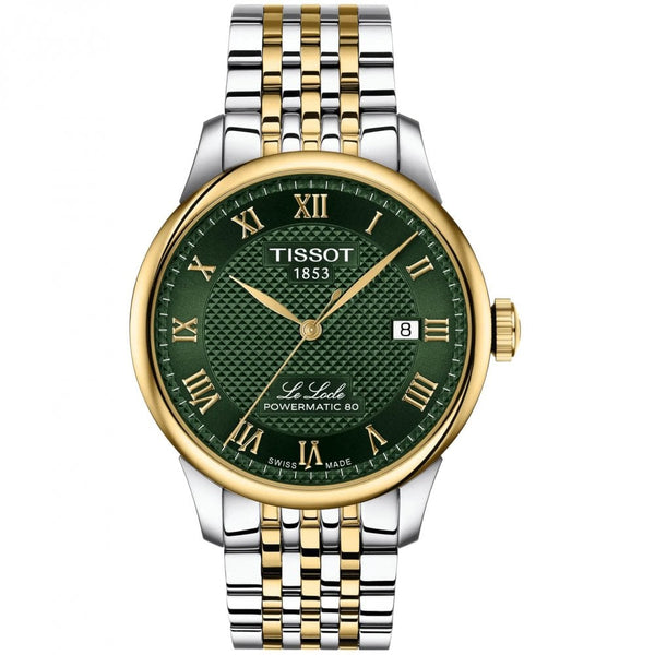 Tissot Men's Le Locle Powermatic 80 Green Dial & Gold Detail Watch