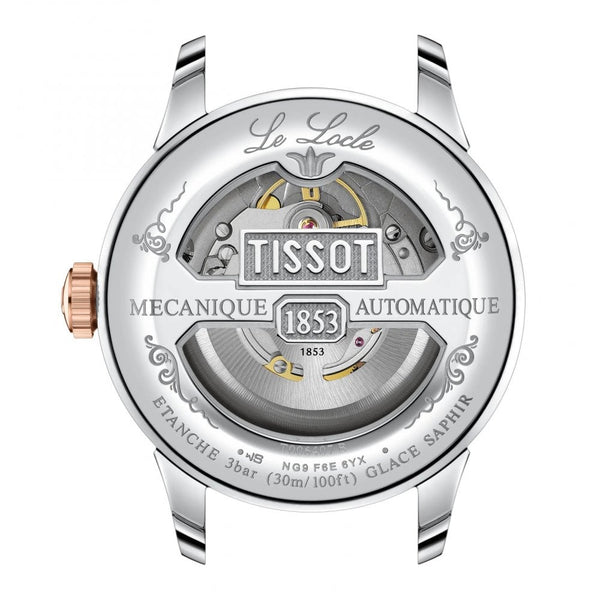 Tissot Men's Le Locle Powermatic 80 Green Dial & Rose Detail Watch