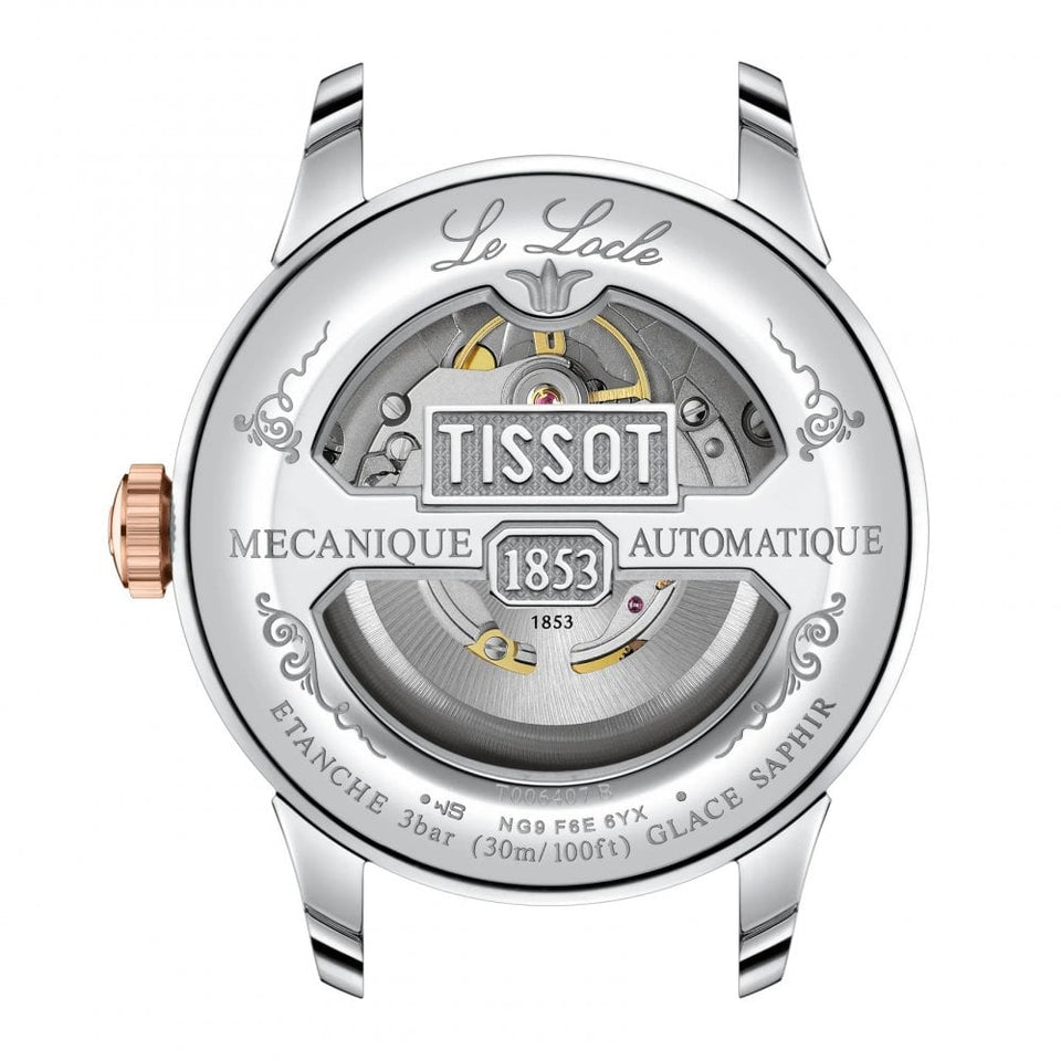 Tissot Men's Le Locle Powermatic 80 Green Dial & Rose Detail Watch