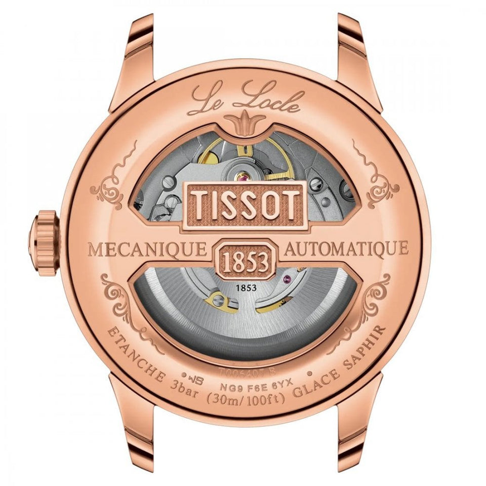 Tissot Men's Le Locle Rose Gold Green Dial 39mm Watch