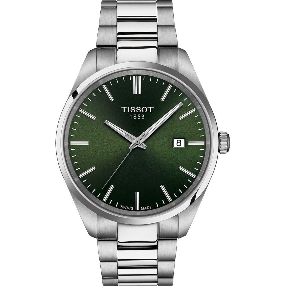 Tissot Men's PR 100 40mm Green Dial Bracelet Watch