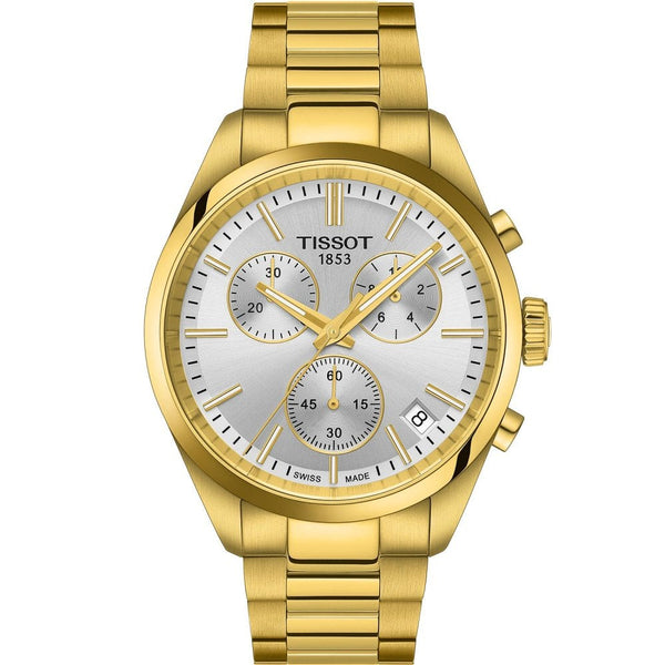 Tissot Men's PR 100 Gold PVD Chronograph 40mm Watch