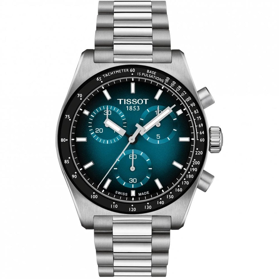 Tissot Men's PR516 40mm Blue Dial Chronograph Watch