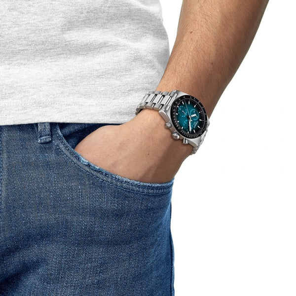 Tissot Men's PR516 40mm Blue Dial Chronograph Watch