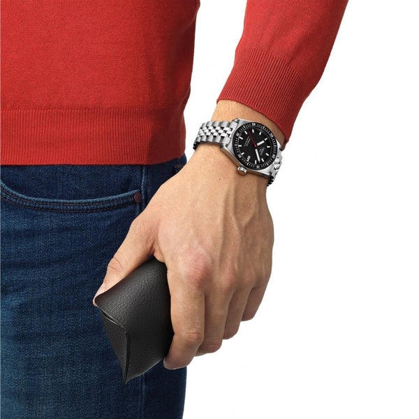 Tissot Men's PR516 Powermatic 80 Black Dial Bracelet Watch