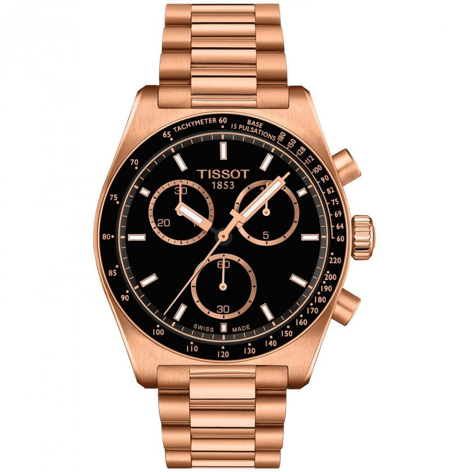 Tissot Men's PR516 Rose PVD Chronograph Watch