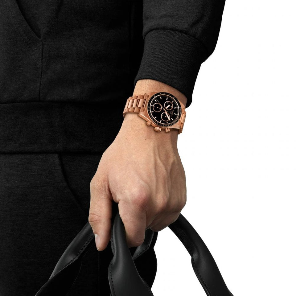 Tissot Men's PR516 Rose PVD Chronograph Watch