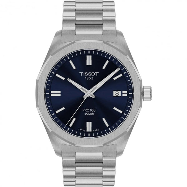 Tissot Men's PRC 100 Blue Dial 39mm Solar Quartz Watch
