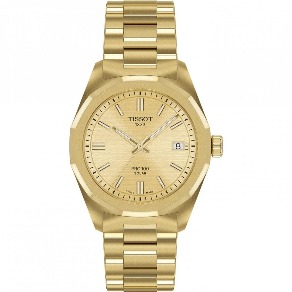 Tissot Ladies PRC 100 Gold PVD Solar Watch