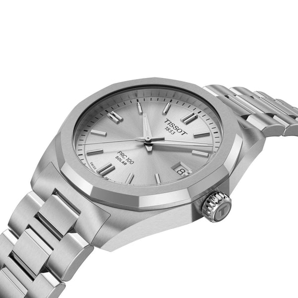Tissot Ladies PRC 100 Solar 34mm Steel Watch