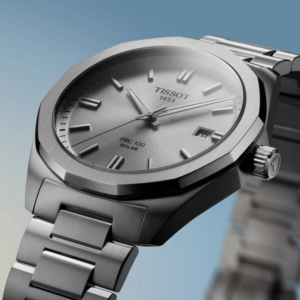 Tissot Men's PRC 100 Steel Solar Quartz 39mm Watch