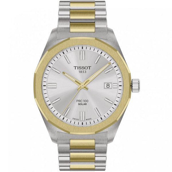 Tissot Men's PRC 100 Two Tone Solar 39mm Watch