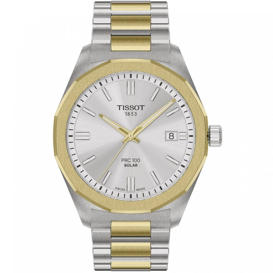 Tissot Men's PRC 100 Two Tone Solar 39mm Watch