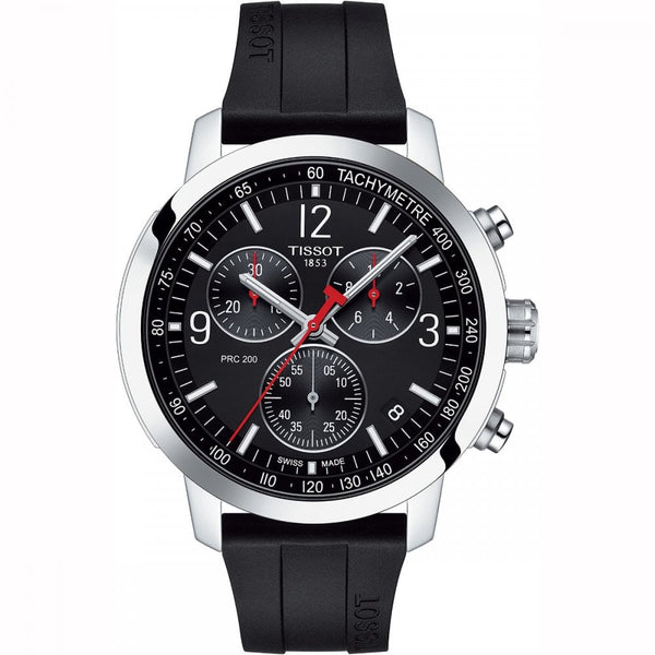 Tissot Men's PRC 200 Quartz Chronograph Watch | Black Dial