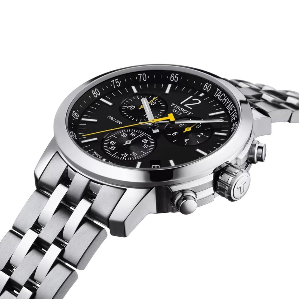 Tissot Men's PRC 200 Quartz Chronograph Watch | Black Dial