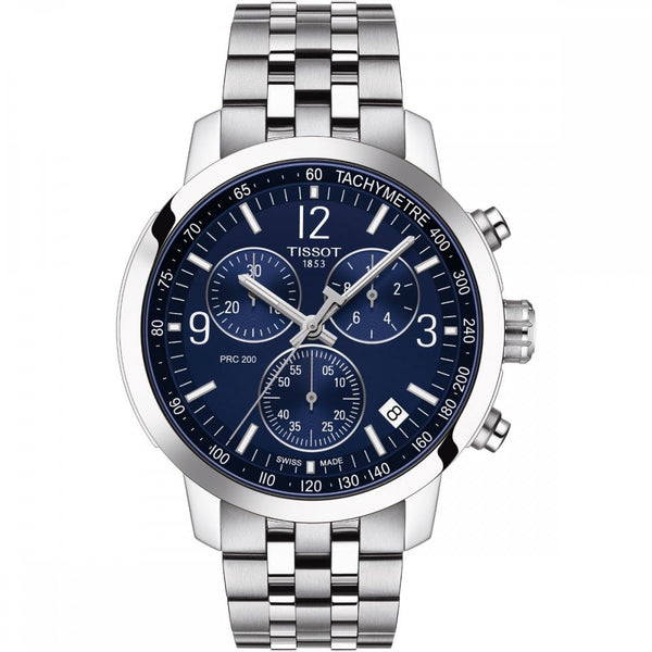 Tissot Men's PRC 200 Quartz Chronograph Watch | Blue Dial